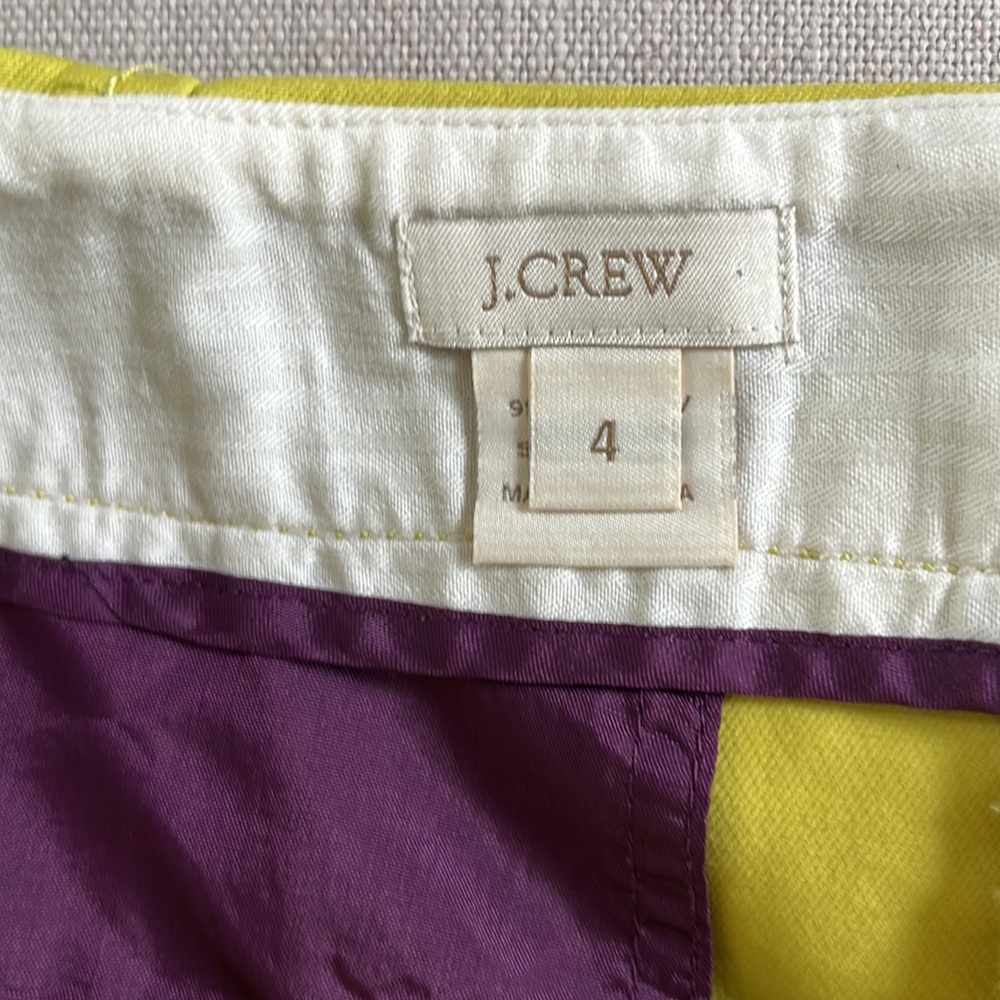 J.Crew No. 2 Pencil Skirt Chartreuse Green Size 4 - Picture 4 of 6